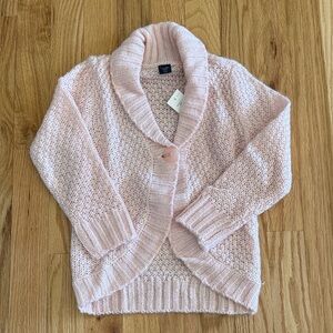 Baby Gap Cozy Shawl Collar Pink Knit Sweater -